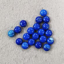 5MM ROUND CABOCHON HOWLITE LAPIS(20PCS/BAG)